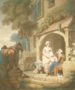 Returned from Market, engraved by W. Annis, pub. by Morgan und Pearce, 1803 by Francis Wheatley